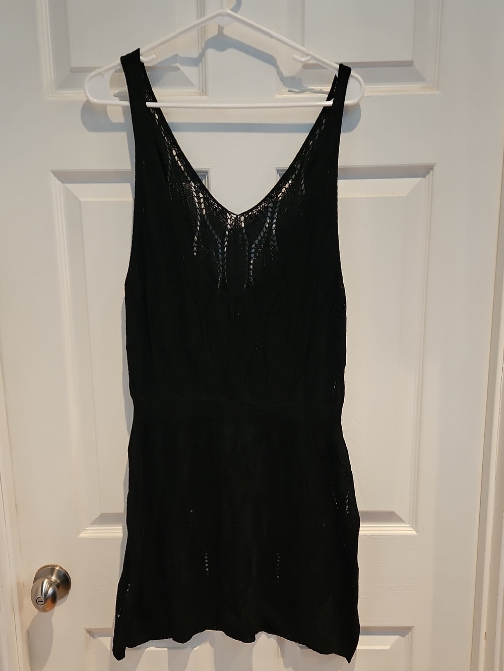 Black Sleeveless V-Neck Dress